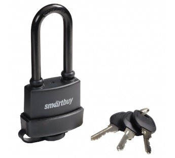Замок навесной SMARTBUY35 мм х 40 мм, защита от дождя и грязи, удл. дужка,d= 6,6 мм, 3 ключа (SBT-PRO-LK-4540L) (1/96)#2141736