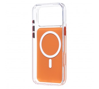 Чехол-накладка SM046 SafeMag для "Apple iPhone 17 Pro Max" (orange/transparent) (243967)#2144120