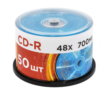Диск MIREX CD-R 48X 700MB Cake box 50 (50/300)#2142656