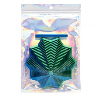 Антистресс игрушки - 3D Пирамида 12см (dark blue/green) (243947)#2143618