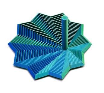 Антистресс игрушки - 3D Пирамида 12см (dark blue/green) (243947)#2143619