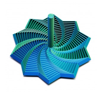 Антистресс игрушки - 3D Пирамида 12см (dark blue/green) (243947)#2143617