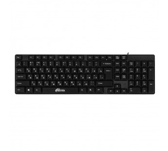 Клавиатура проводная RITMIX RKB-108, черная, клавиш 102, кабель - USB 1,2 м (1/20)#2146586