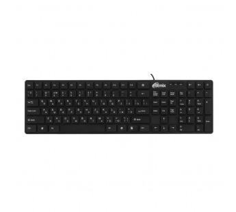 Клавиатура проводная RITMIX RKB-109, черная, клавиш 108, кабель - USB 1,5 м (1/20)#2146585