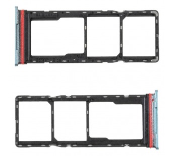Держатель SIM для Tecno Spark 40C (KM4k) Голубой#2143566