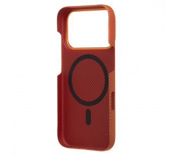 Чехол-накладка - SM028(2) SafeMag Carbon для "Apple iPhone 17 Pro" (orange) (244763)#2145041