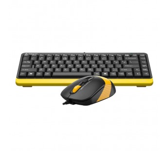 Комплект проводной Клавиатура + Мышь A4TECH Fstyler F1110, USB Multimedia (F1110 BUMBLEBEE), черная/желтый (1/10)#2145940