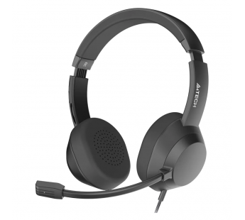Гарнитура A4TECH FH150U черный 2м накладные USB оголовье (FH150U BLACK)(1/30)#2145453