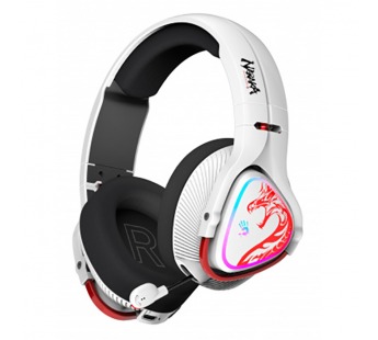 Наушники с микрофоном A4Tech Bloody MR720 белый мониторные BT оголовье (MR720 NARAKA) (1/10)#2145452