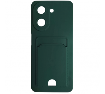 Чехол силиконовый Xiaomi Redmi A5/POCO C71 матовый цветной с визитницей зеленый#2145557