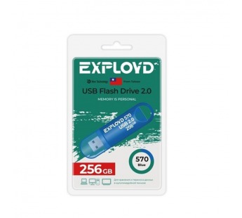 256Гб накопитель USB2.0 Exployd 570 синий#2145634
