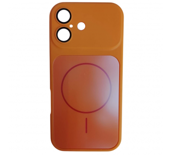 Чехол пластиковый iPhone 17 Skin Case MagSafe с защитой камеры оранжевый#2145841