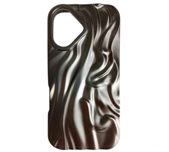 Чехол силиконовый iPhone 17 ВОЛНА 3D титан#2145860