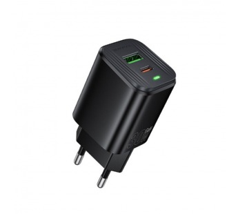 Адаптер Сетевой Borofone BAS85A USB/Type-C 30W (black) (243908)#2145684