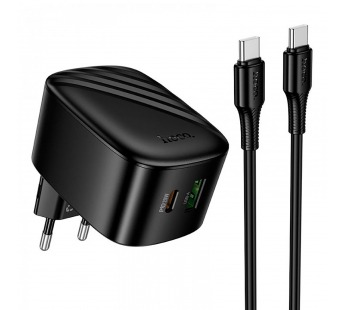 Адаптер Сетевой с кабелем Hoco CS101A USB/Type-C 20W (Type-C/Type-C) (black) (243840)#2180151