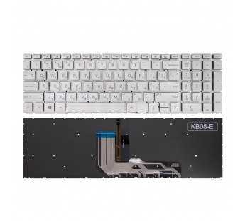 Клавиатура для HP Envy 17-cw серебряная с подсветкой#2146189