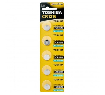 Батарейка Toshiba CR1216 BL5 Lithium 3V (5/100/12000)#2146540