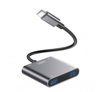 Адаптер-хаб XO HUB012B 4в1 Type-C (USB3.0*4), черный#2146790