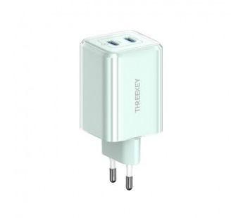 Сетевое зарядное устройство THREEKEY TK-111 GaN USB-C (35W) 2C, цвет зеленый#2146787