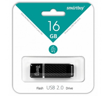 Флеш-накопитель USB 16GB Smart Buy Quartz чёрный#698987