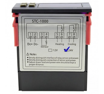 Модули реле и коммутации NONAME Терморегулятор STC-1000 напанель Uпит=24В, нагрев/охлаждение 220В 10А#2147297
