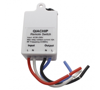 Модули умного дома QIACHIP Реле одноканальное 220В 10А 433МГц,QIACHIP KR2201F#2147332
