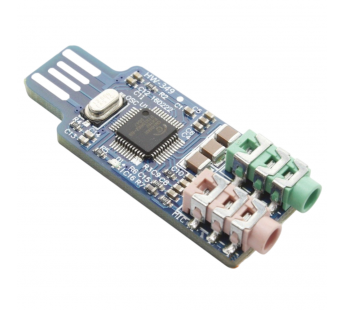 Модули аудио NONAME CM108 Модуль USB звуковой карты ЦАП/АЦП16 бит дискретизация 48K/44,1кГц#2147187