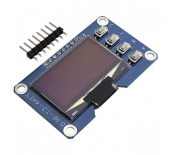 Модули индикации, управления NONAME Графический OLED 1,3"индикатор 128x64 SSH1116 с клавиатурой 1x4 (белый)#2147203