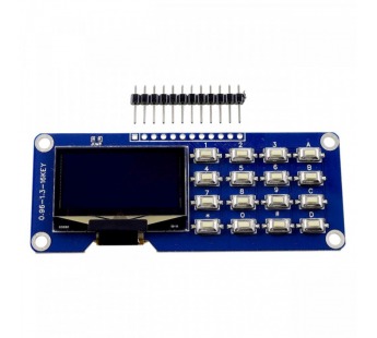 Модули индикации, управления NONAME Графический OLED 1,3"индикатор 128x64 SSH1116 с клавиатурой 4x4 (белый)#2147202