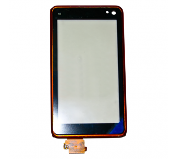 Тачскрин для Nokia N8 (оранжевый) в рамке, ORIG100%#2155709