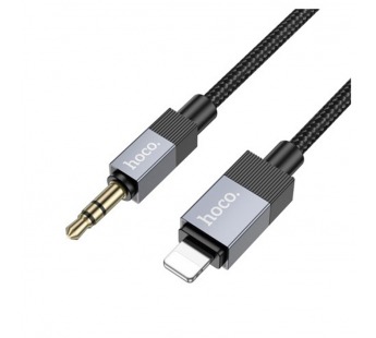Кабель AUX - Lightning HOCO UPA32A (1m/текстиль) черный#2147707