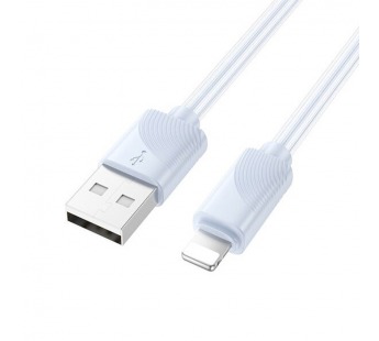 Кабель USB - 8 pin HOCO X114 Energy, 1.0м, круглый, 2.4А, ПВХ, цвет: голубой (1/31/310)#2147734