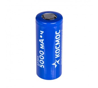 Аккумулятор КОСМОС 26650 Li-ion 5000 mAh без защиты, 1 шт шринк (10/100)#2147844