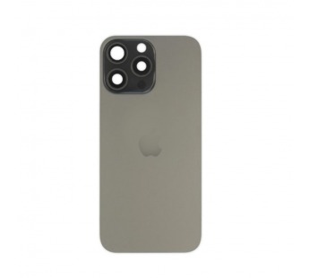 Задняя крышка (стекло) в сборе с рамкой iPhone 16 Pro Max (Снятый) (No NFC) (Black Titanium)#2147975
