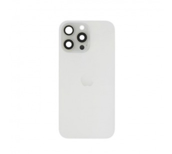 Задняя крышка (стекло) в сборе с рамкой iPhone 16 Pro Max (Снятый) (с NFC) (White Titanium)#2147973