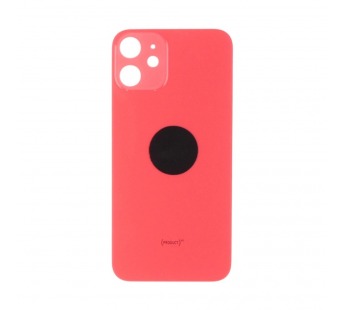Задняя крышка (стекло) Узкий вырез iPhone 12 Mini (Красный)#2184463