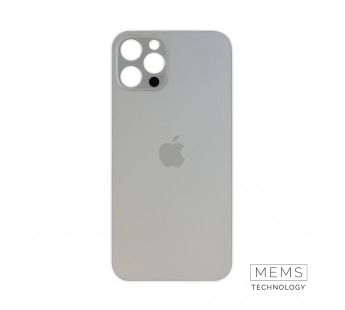 Задняя крышка (стекло) Широкий вырез iPhone 12 Pro (Silver)#2184473