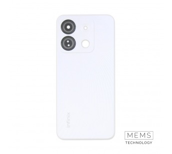 Задняя крышка Infinix Smart 7 HD (X6516) (Белый) (Со стеклом камеры) Premium#2169403