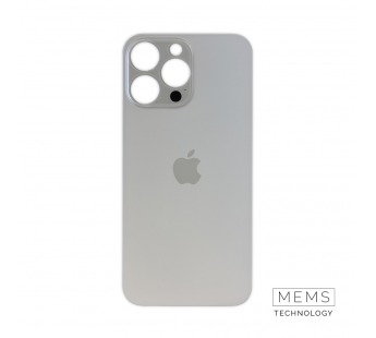 Задняя крышка (стекло) Широкий вырез iPhone 14 Pro Max (Silver)#2184557