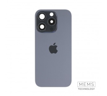 Задняя крышка (стекло) в сборе с рамкой для iPhone 15 Pro (Blue Titanium)#2167570