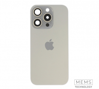 Задняя крышка (стекло) в сборе с рамкой iPhone 15 Pro (Natural Titanium)#2149186