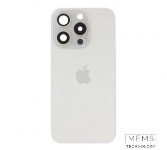 Задняя крышка (стекло) в сборе с рамкой iPhone 15 Pro (White Titanium)#2149188
