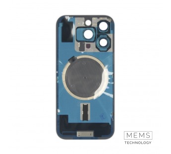 Задняя крышка (стекло) в сборе с рамкой для iPhone 16 Pro Оригинал (Natural Titanium)#2167606