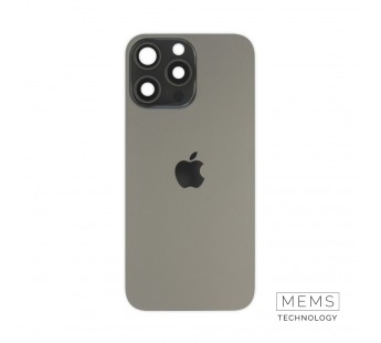 Задняя крышка (стекло) в сборе с рамкой для iPhone 16 Pro Max Оригинал (Black Titanium)#2167611