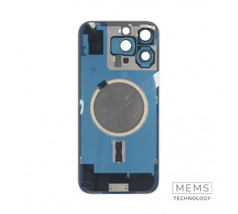Задняя крышка (стекло) в сборе с рамкой для iPhone 16 Pro Max Оригинал (Natural Titanium)#2167616