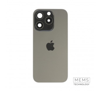 Задняя крышка (стекло) в сборе с рамкой iPhone 15 Pro Max (Orig Materials) (No NFC) (Black Titanium)#2167568