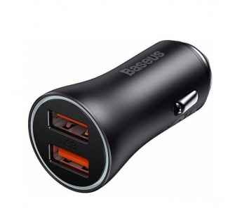 АЗУ Baseus Golden Contactor Max Dual (Быстрая зарядка) (USB A +USB A) (60W) (Dark Gray)#2161062