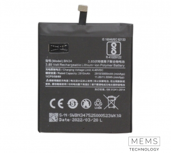 Аккумулятор Xiaomi Redmi 5A (BN34) 2910mAh VoltPack#2149018