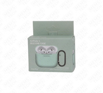Силиконовый чехол AirPods 4 Silicone case (Coast blue / Бирюза)#2181327