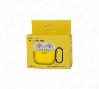 Силиконовый чехол AirPods 4 Silicone case (Yellow)#2181274